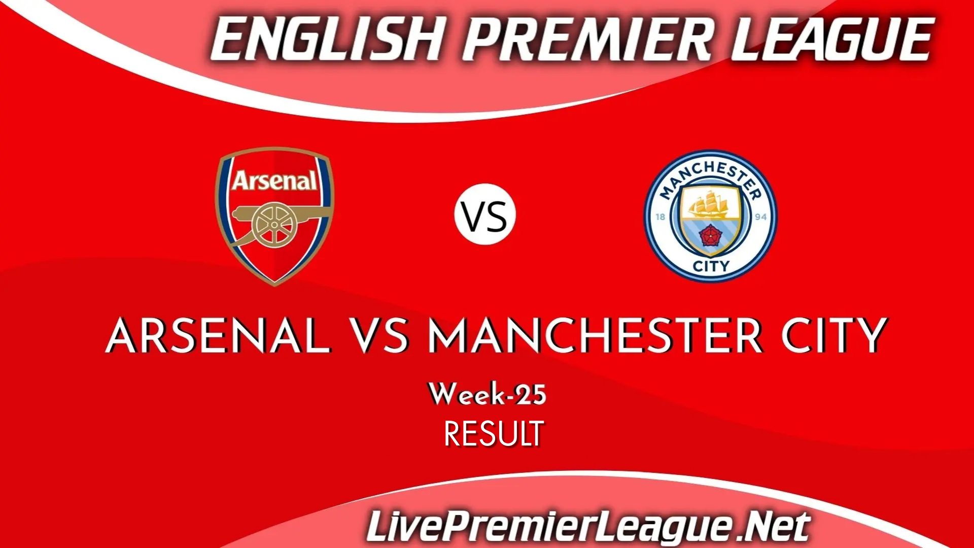 Arsenal Vs Manchester City | Result 2021 EPL Week 25