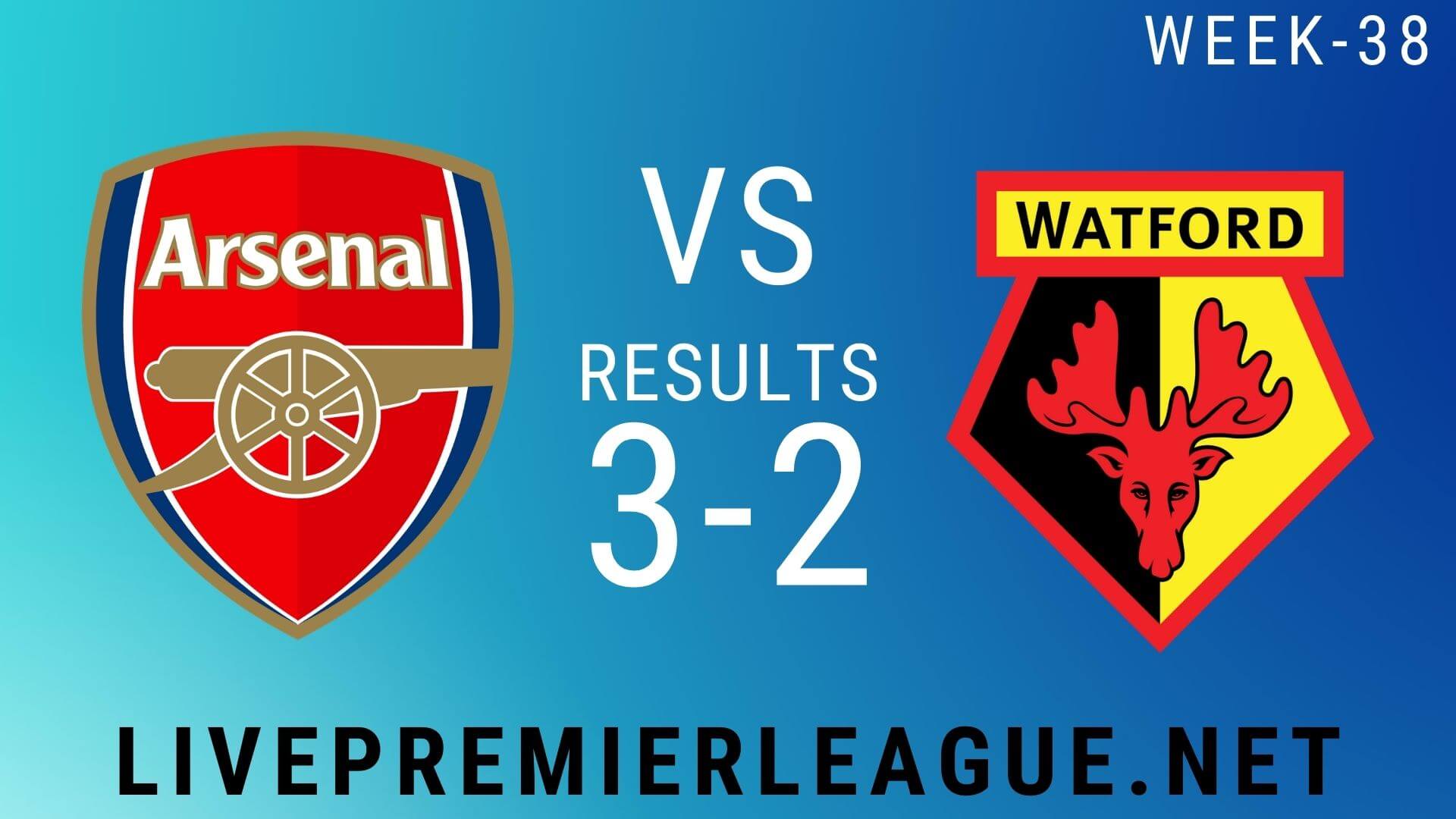 Arsenal Vs Watford | Week 38 Result 2020
