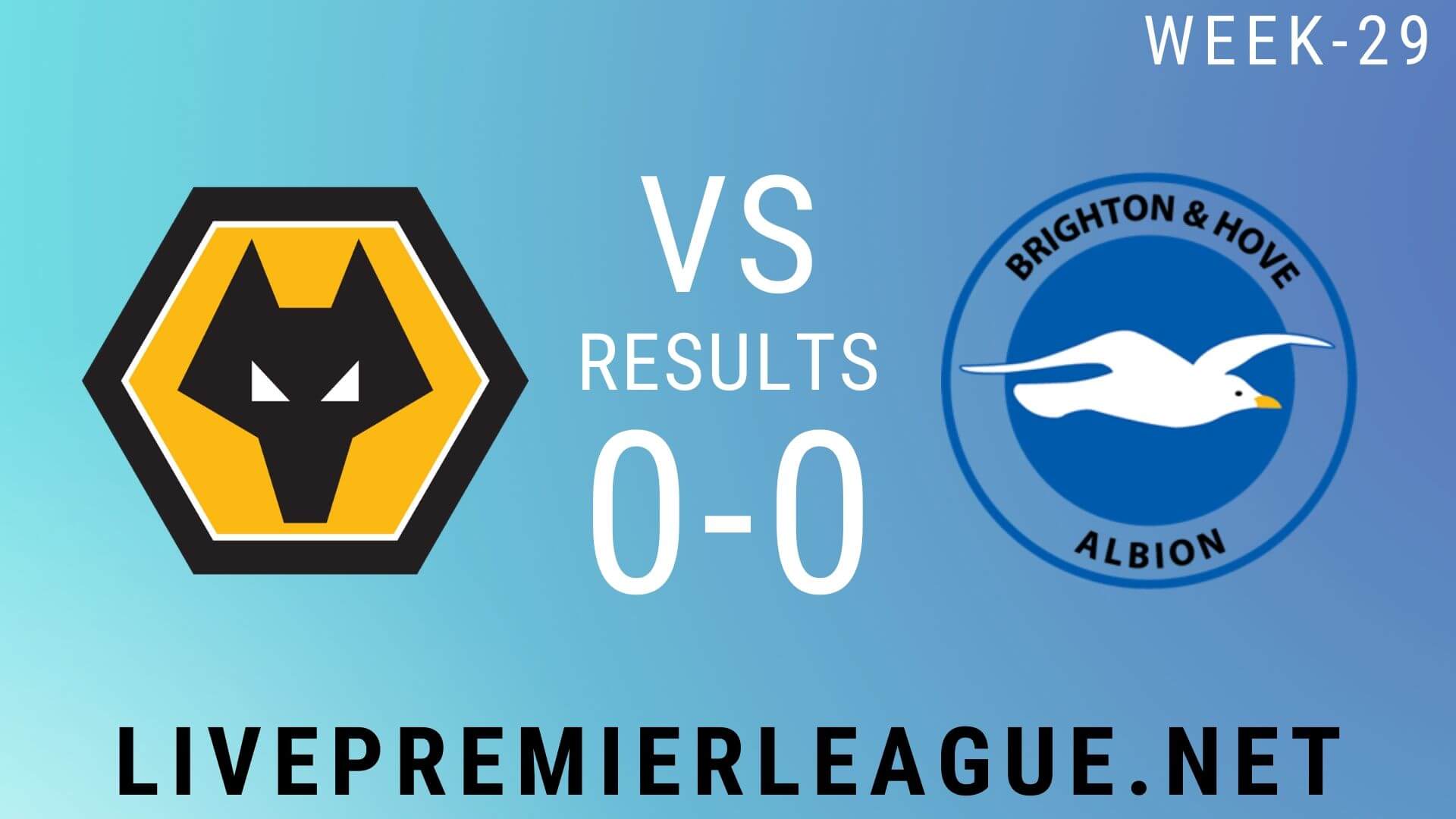 Wolverhampton Wanderers Vs Brighton and Hove Albion | Week 29 Result 2020