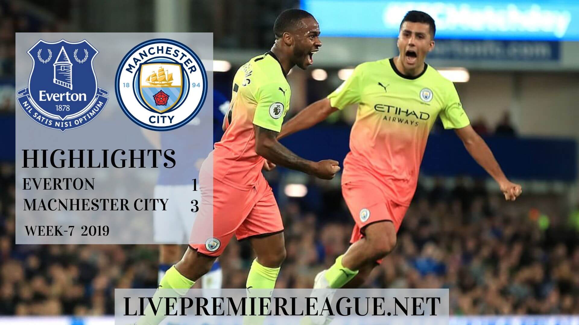 Everton vs Manchester City Highlights 2019 Week 7 