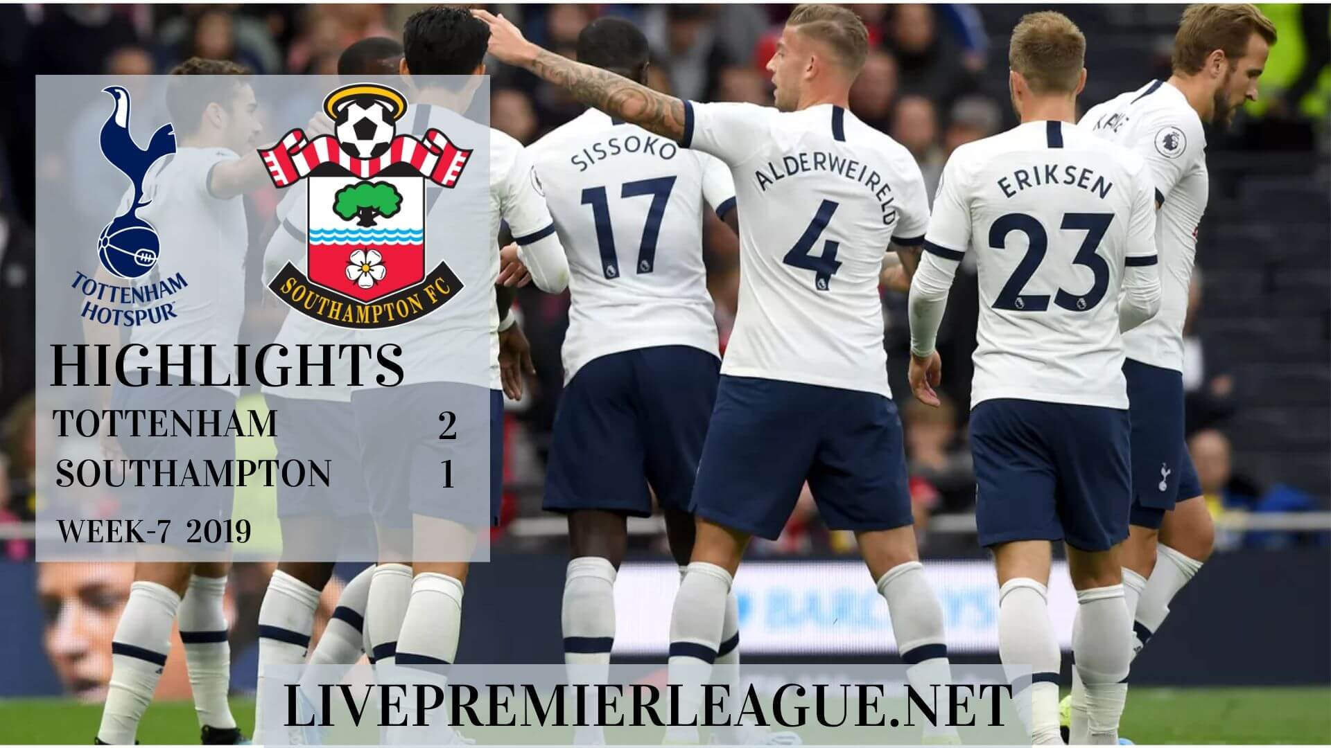 Tottenham Hotspurs vs Southampton Highlights 2019 Week 7
