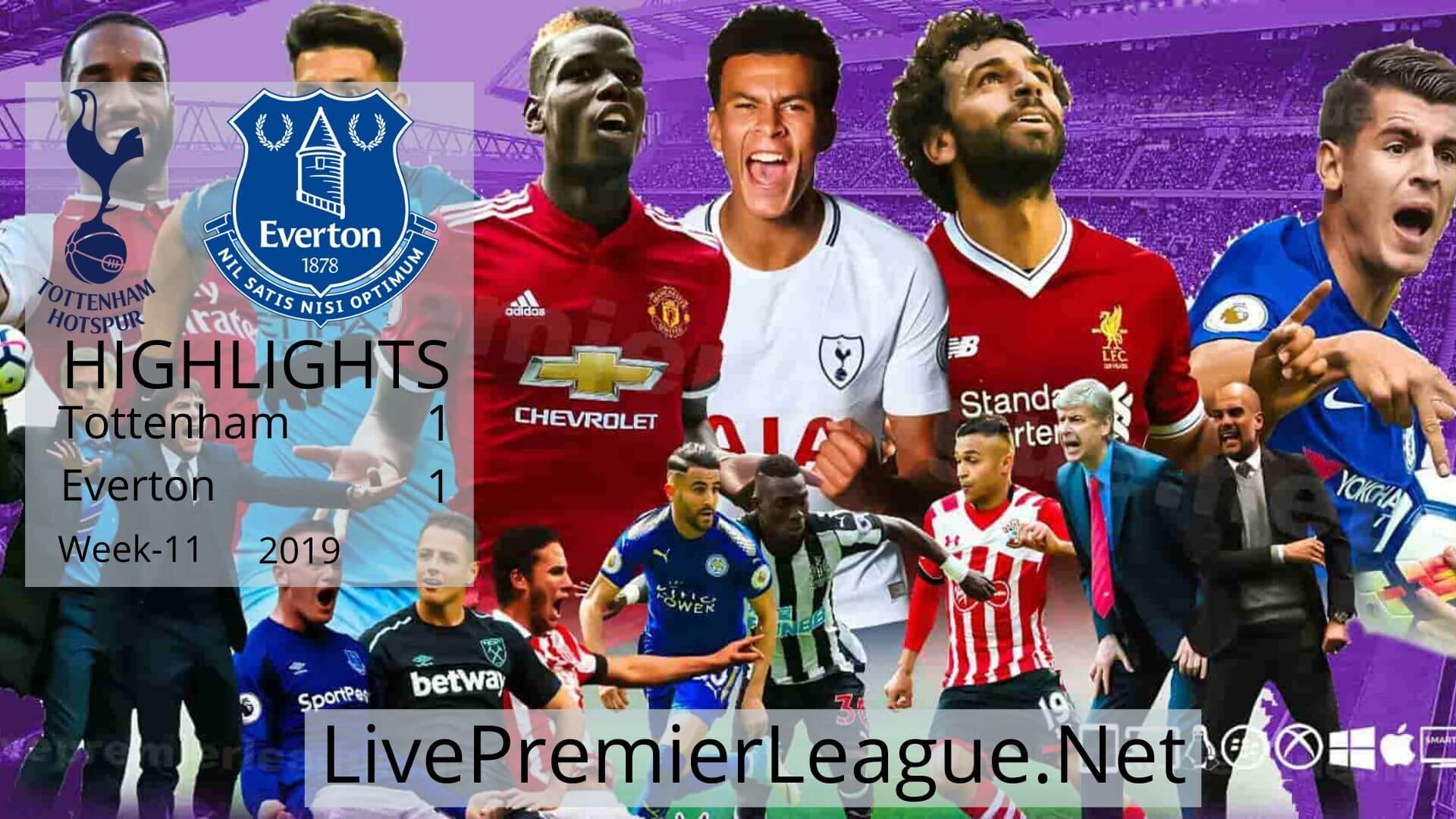 Everton vs Tottenham Hotspur Highlights 2019 Week 11