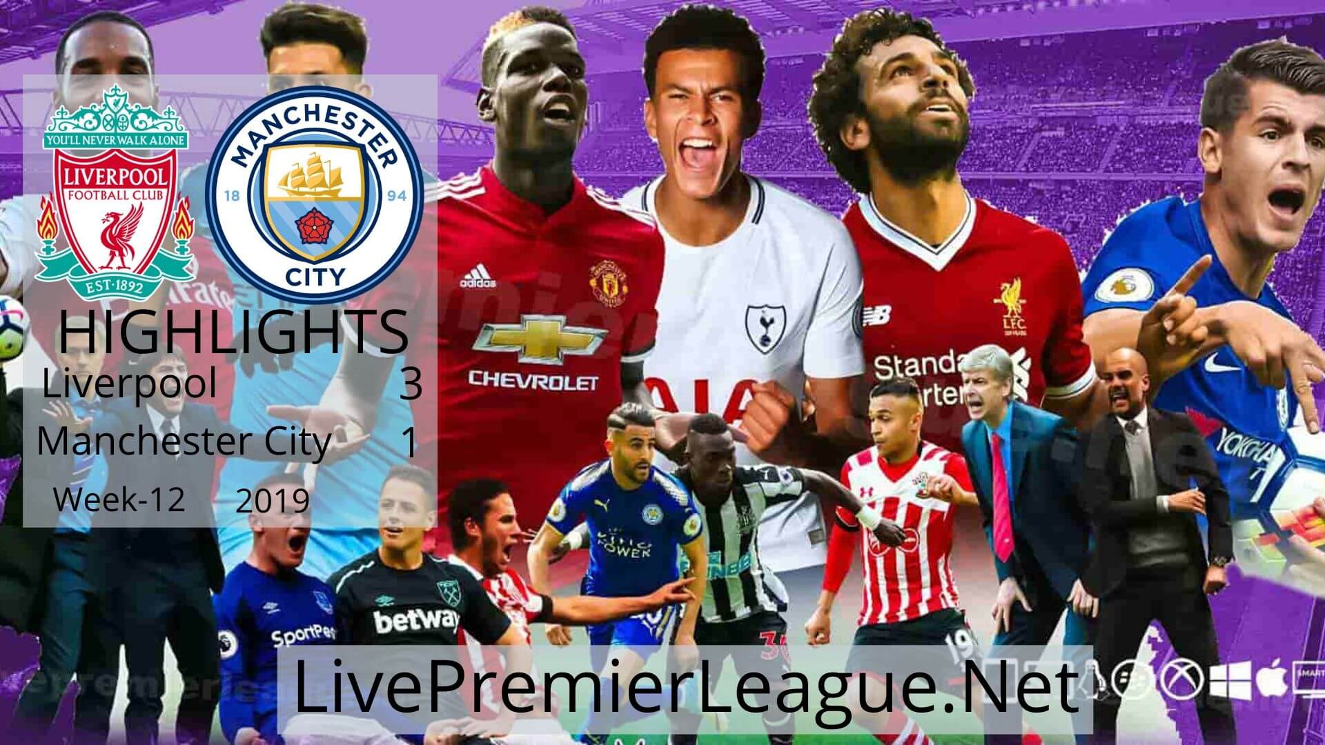 Liverpool vs Manchester City Highlights 2019 Week 12