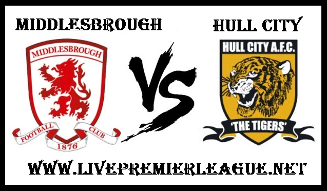 Live football match Middlesbrough vs Hull City