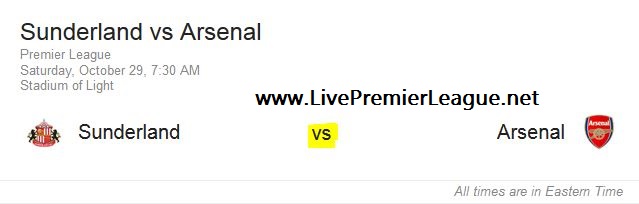 Sunderland v Arsenal  live