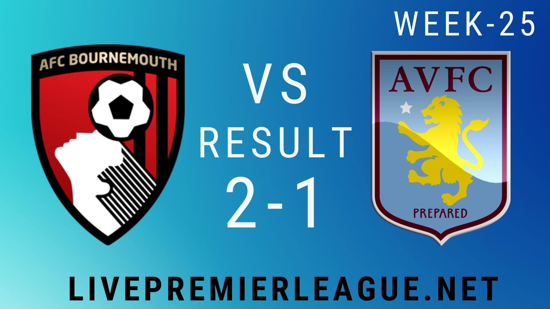 AFC Bournemouth Vs Aston Villa | Week 25 Result 2020