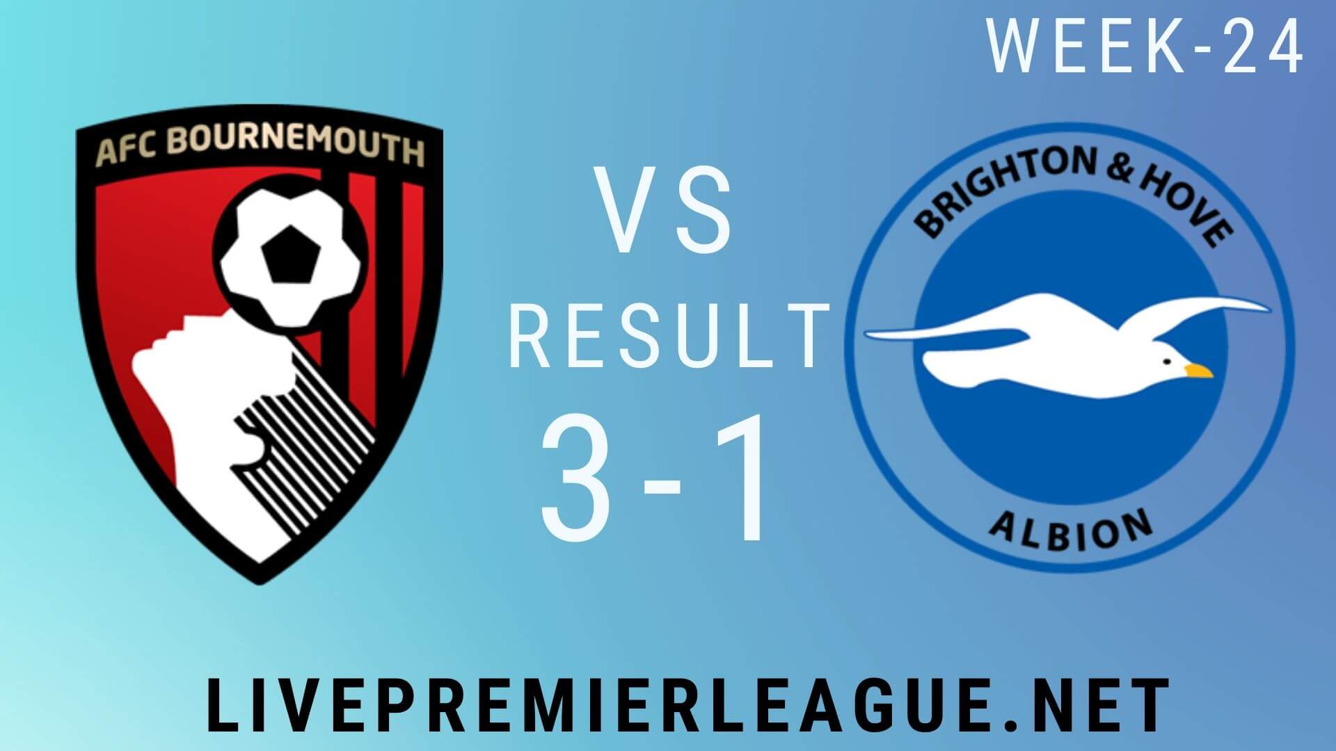 AFC Bournemouth Vs Brighton and Hove Albion | Week 24 Result 2020
