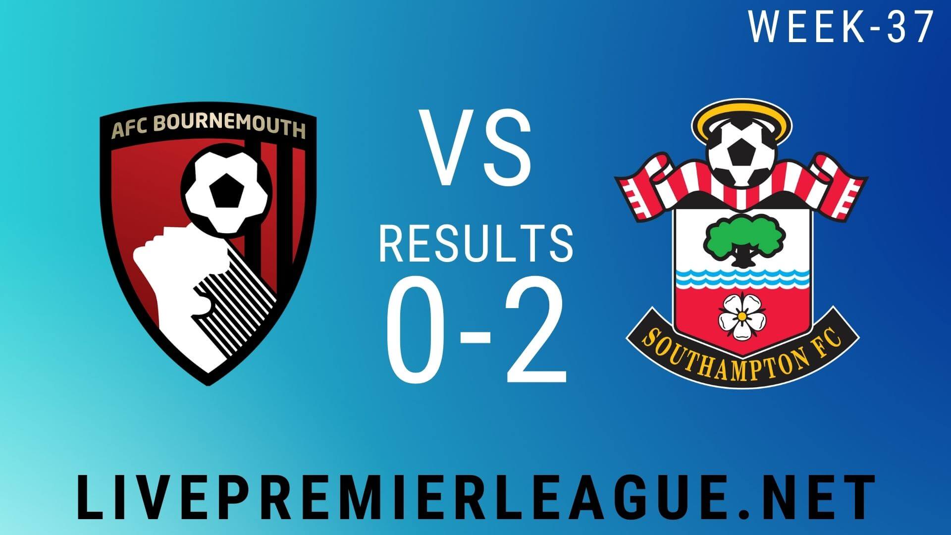 AFC Bournemouth Vs Southampton | Week 37 Result 2020
