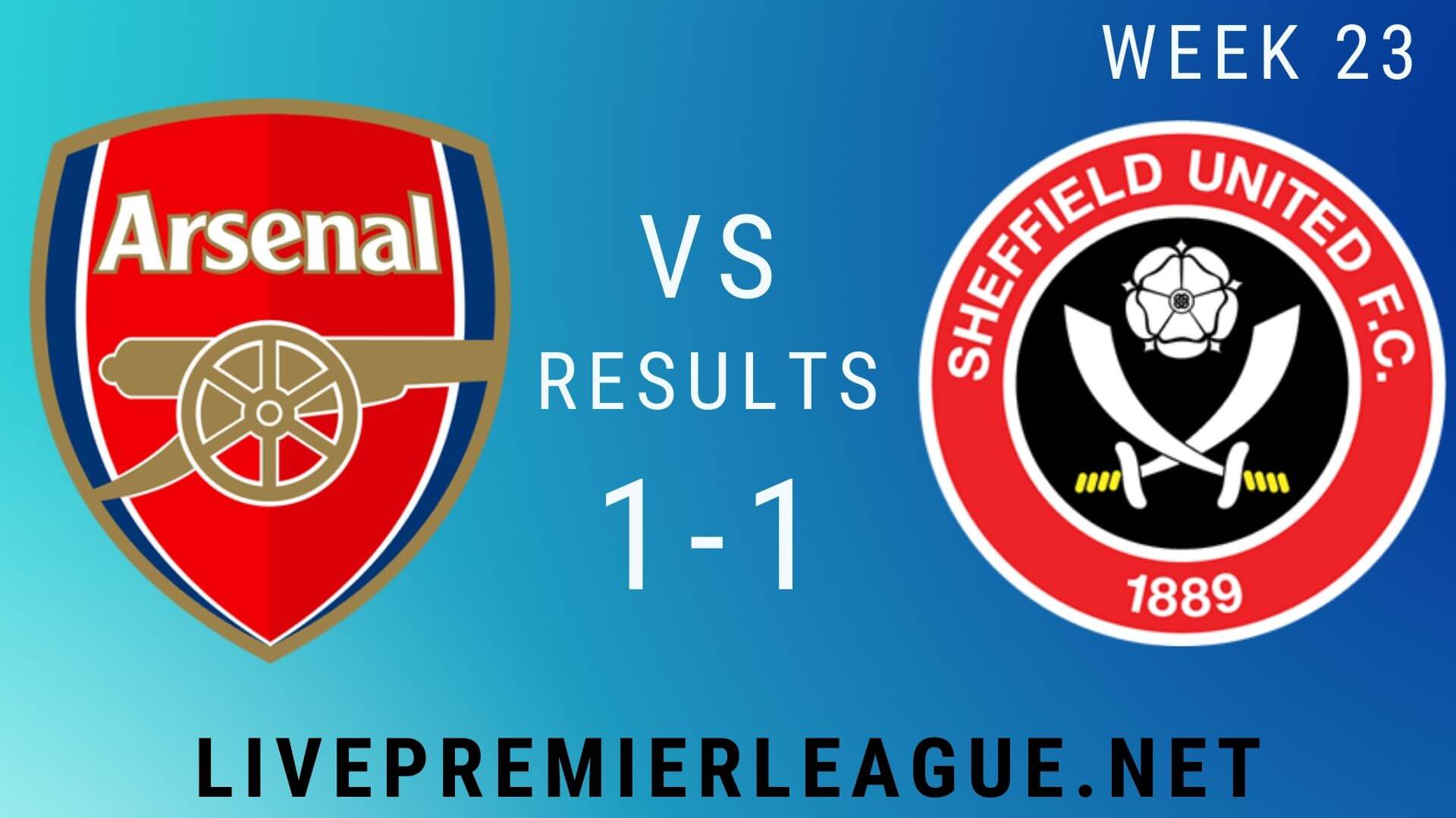 Arsenal Vs Sheffield United | Week 23 Result 2020