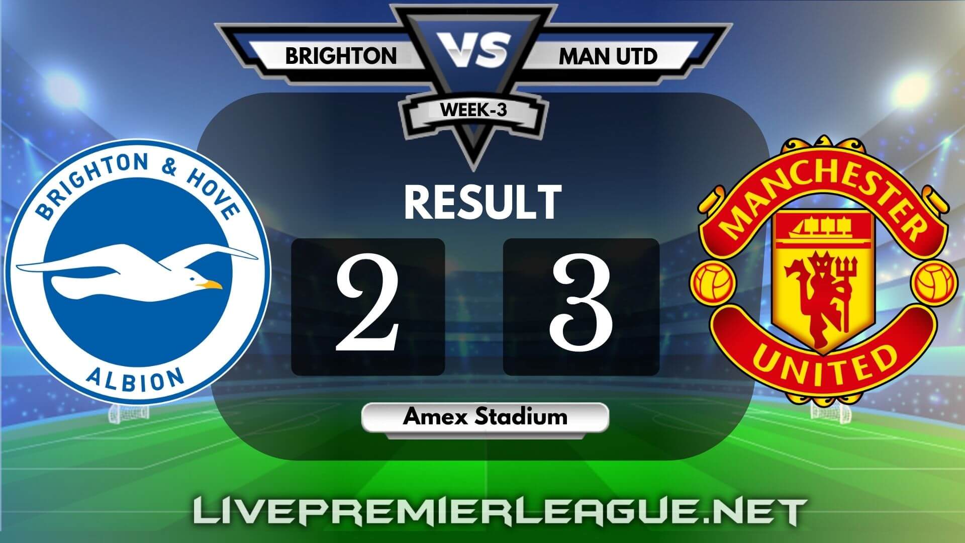 Brighton and Hove Albion Vs Manchester United | Week 3 Result 2020