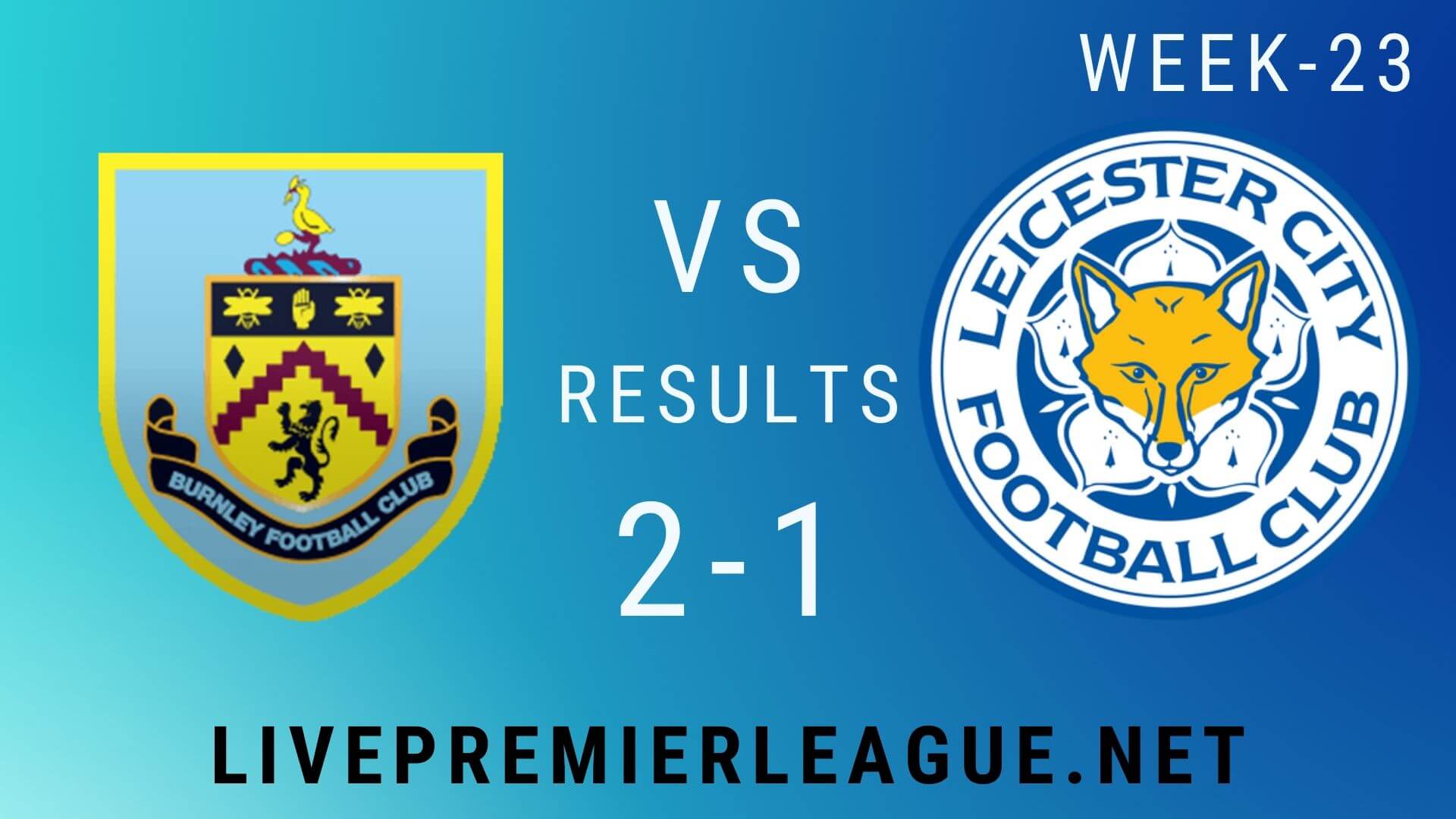Burnley Vs Leicester City | Week 23 Result 2020