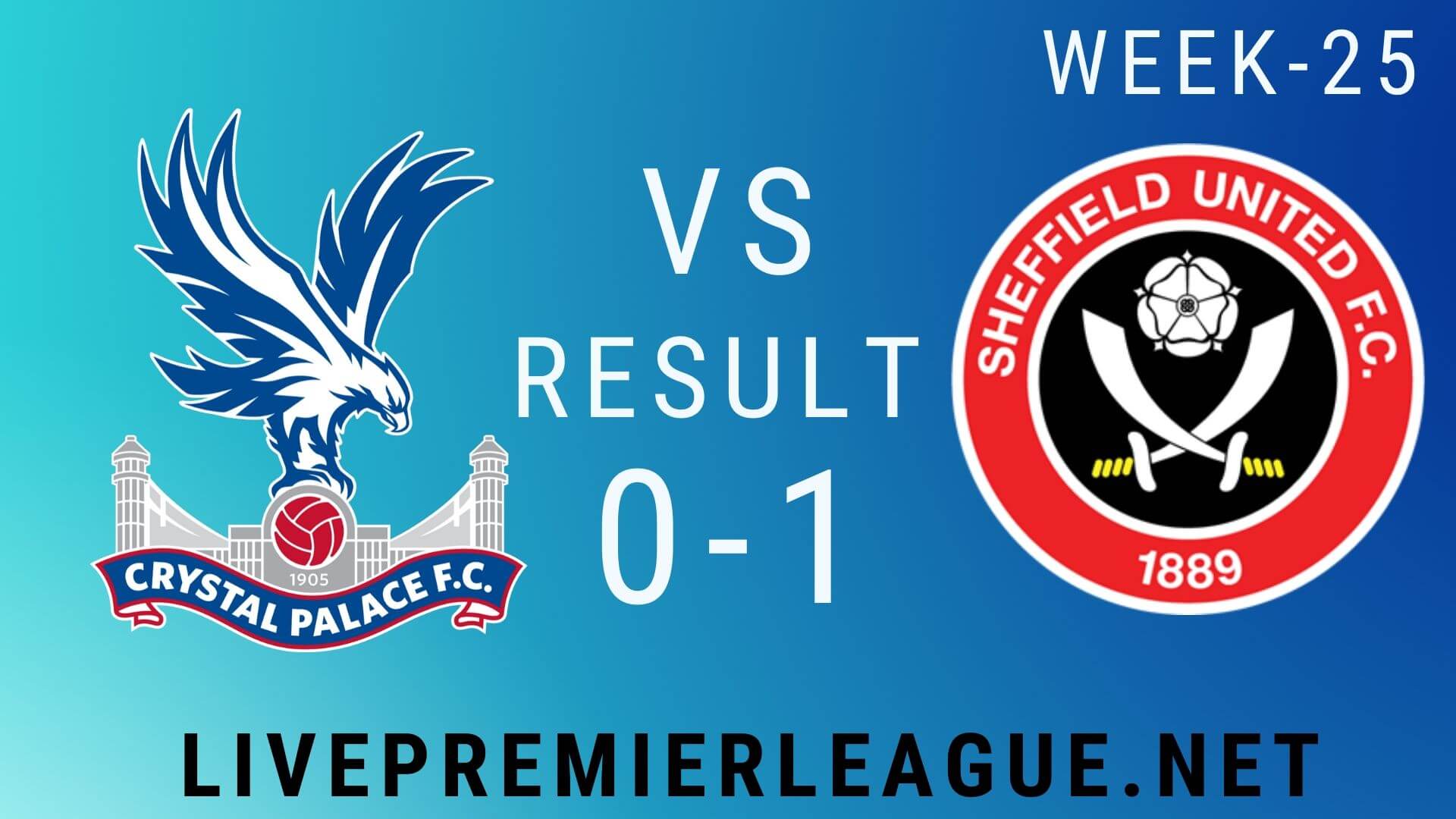 Crystal Palace Vs Sheffield United | Week 25 Result 2020