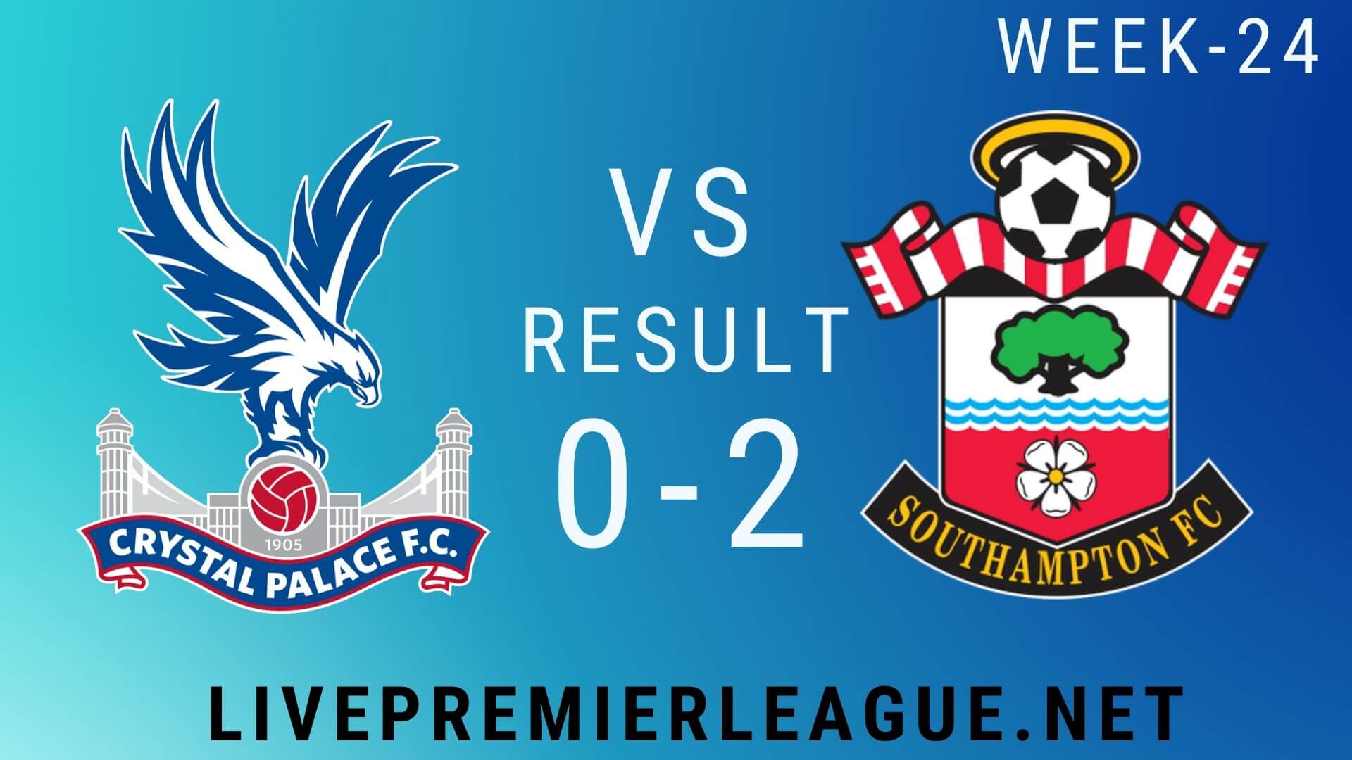 Crystal Palace Vs Southampton | Week 24 Result 2020