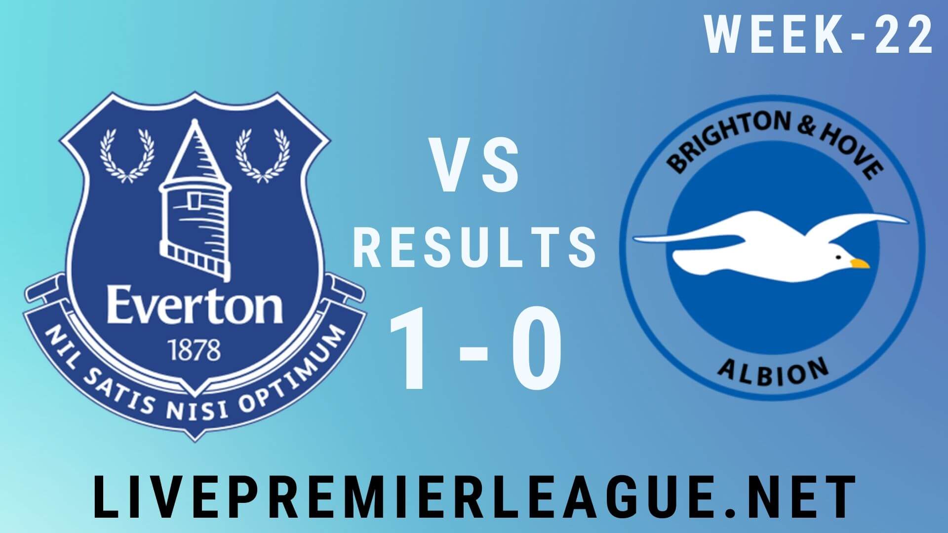 Everton Vs Brighton and Hove Albion | Week 22 Result 2020