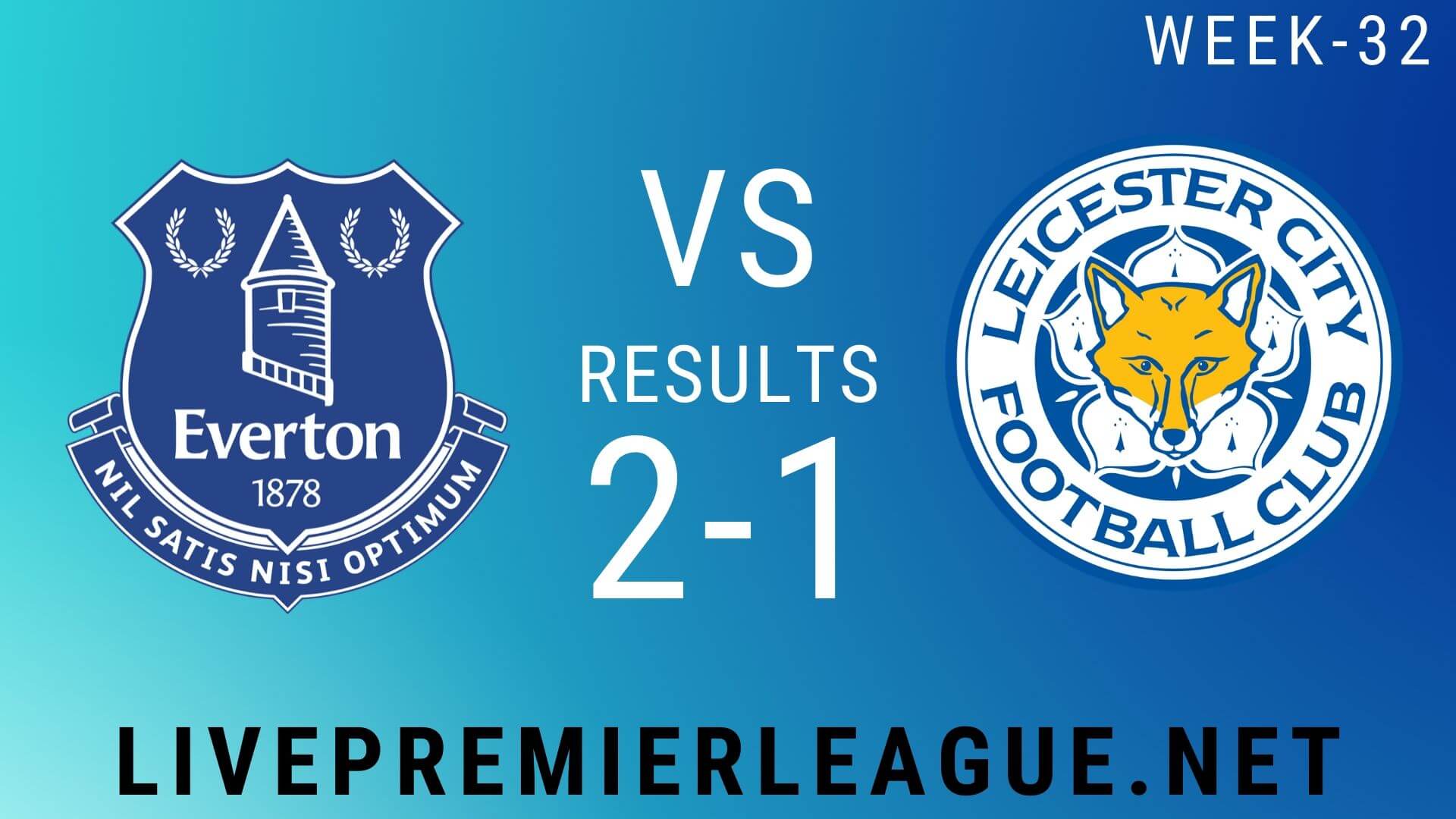Everton Vs Leicester City | Week 32 Result 2020