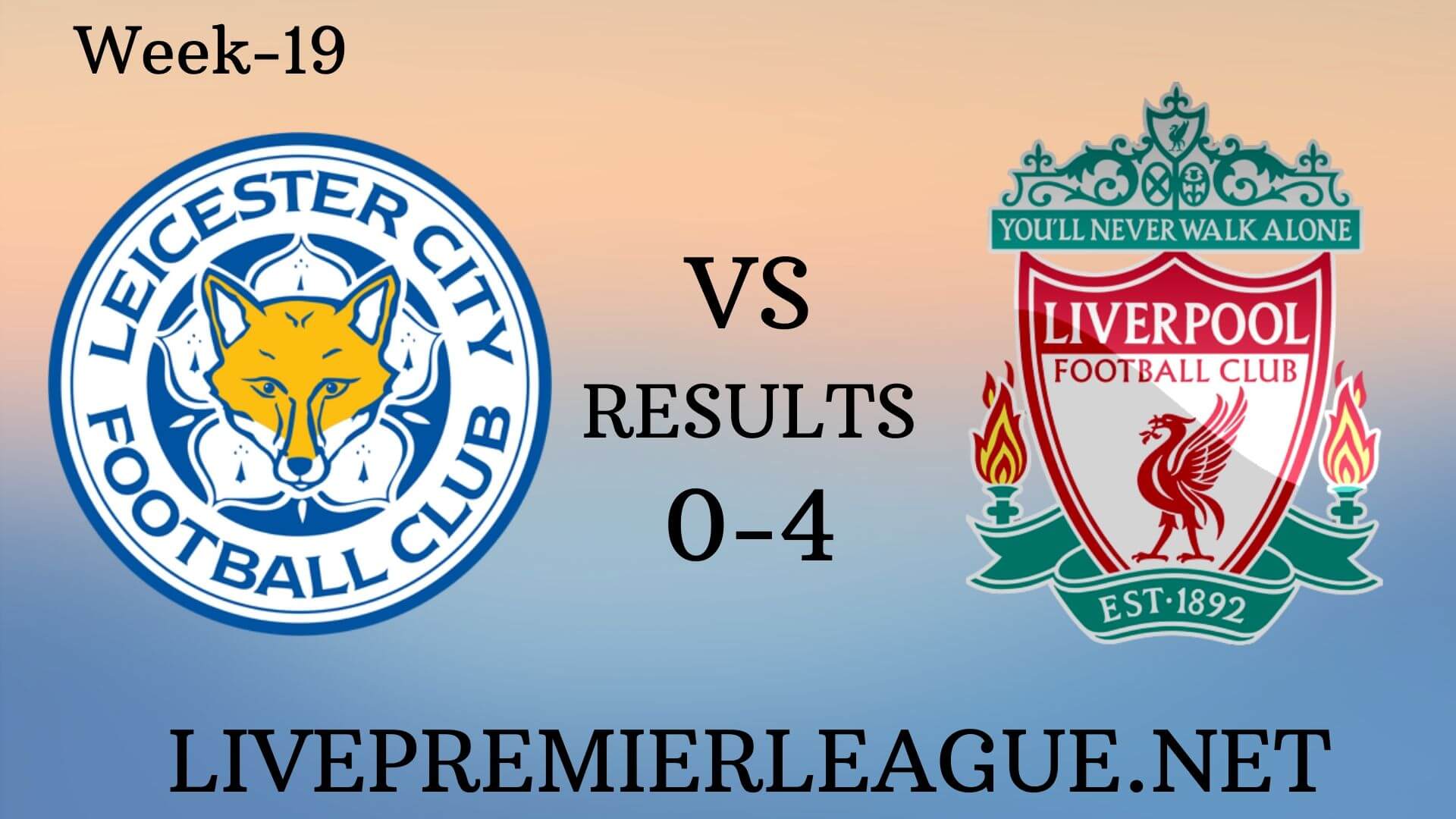 Leicester City Vs Liverpool | Week 19 Result 2019