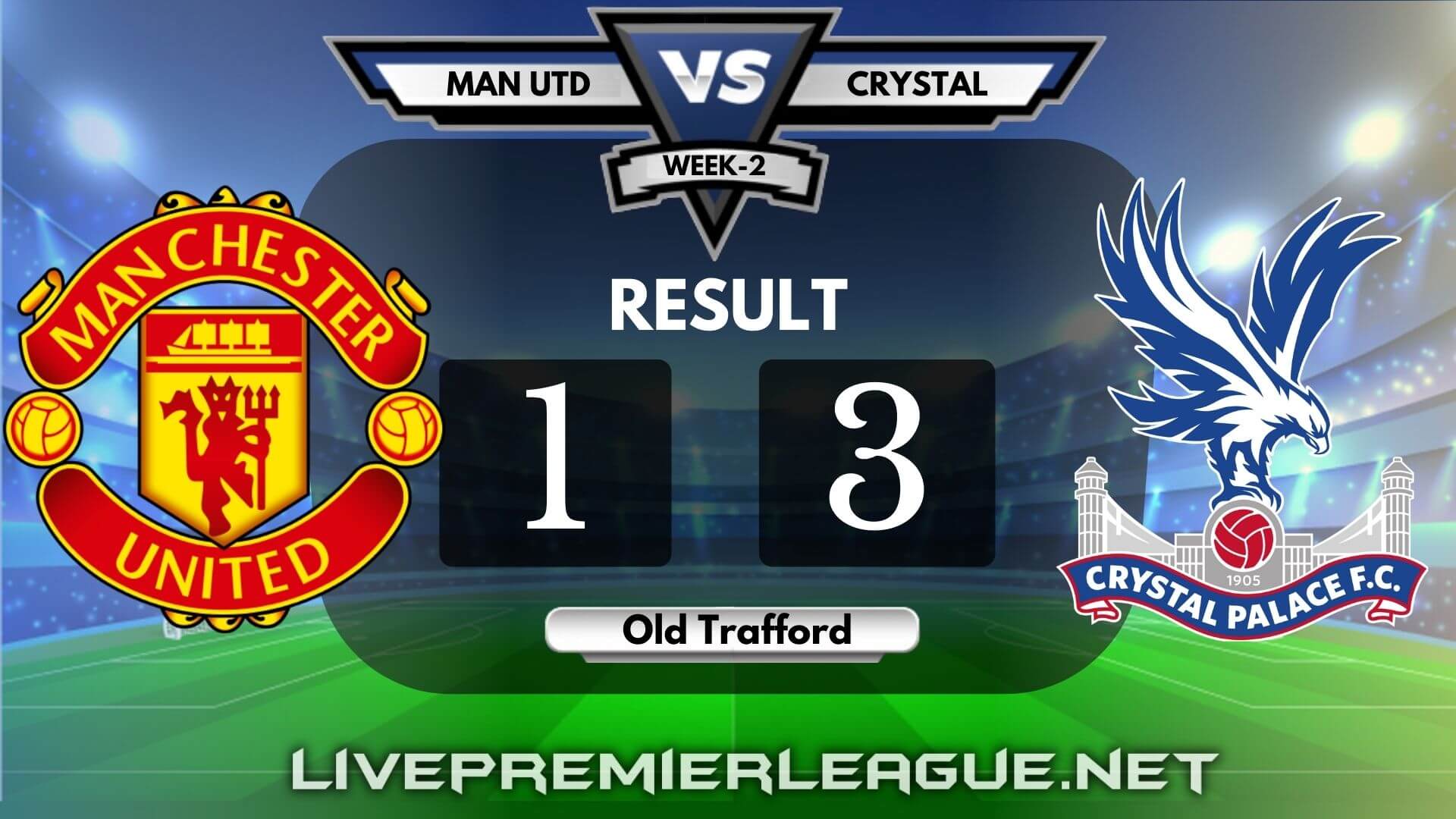 Manchester United Vs Crystal Palace | Week 2 Result 2020