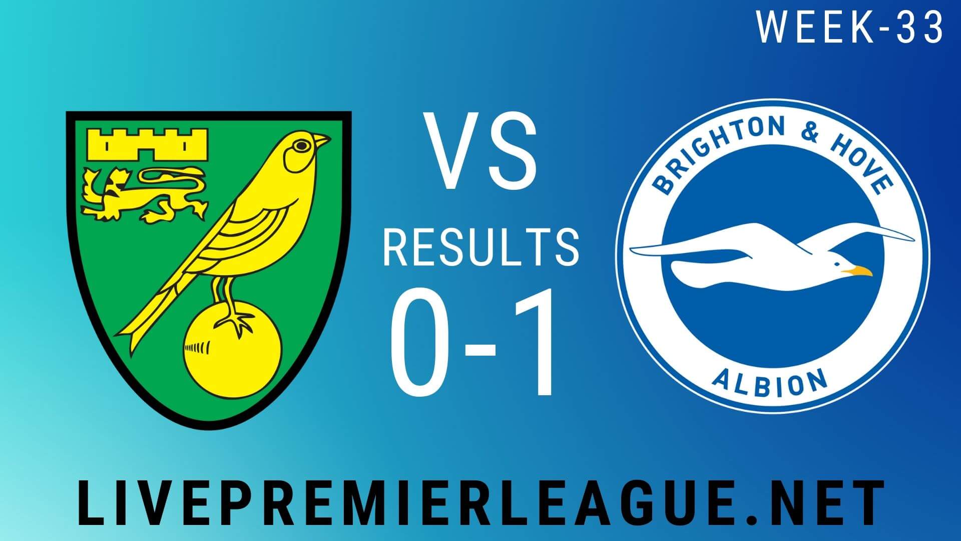 Norwich City Vs Brighton and Hove Albion | Week 33 Result 2020