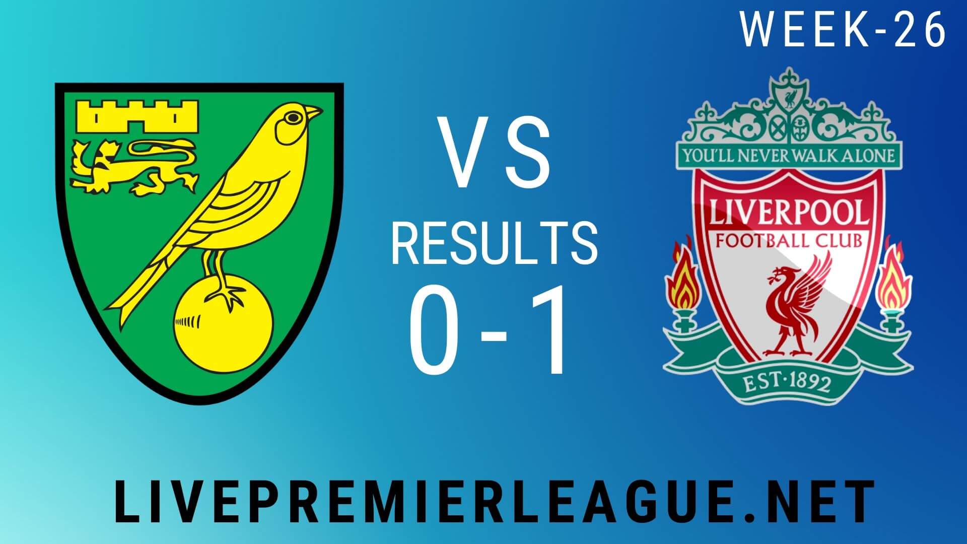 Norwich City Vs Liverpool | Week 26 Result 2020
