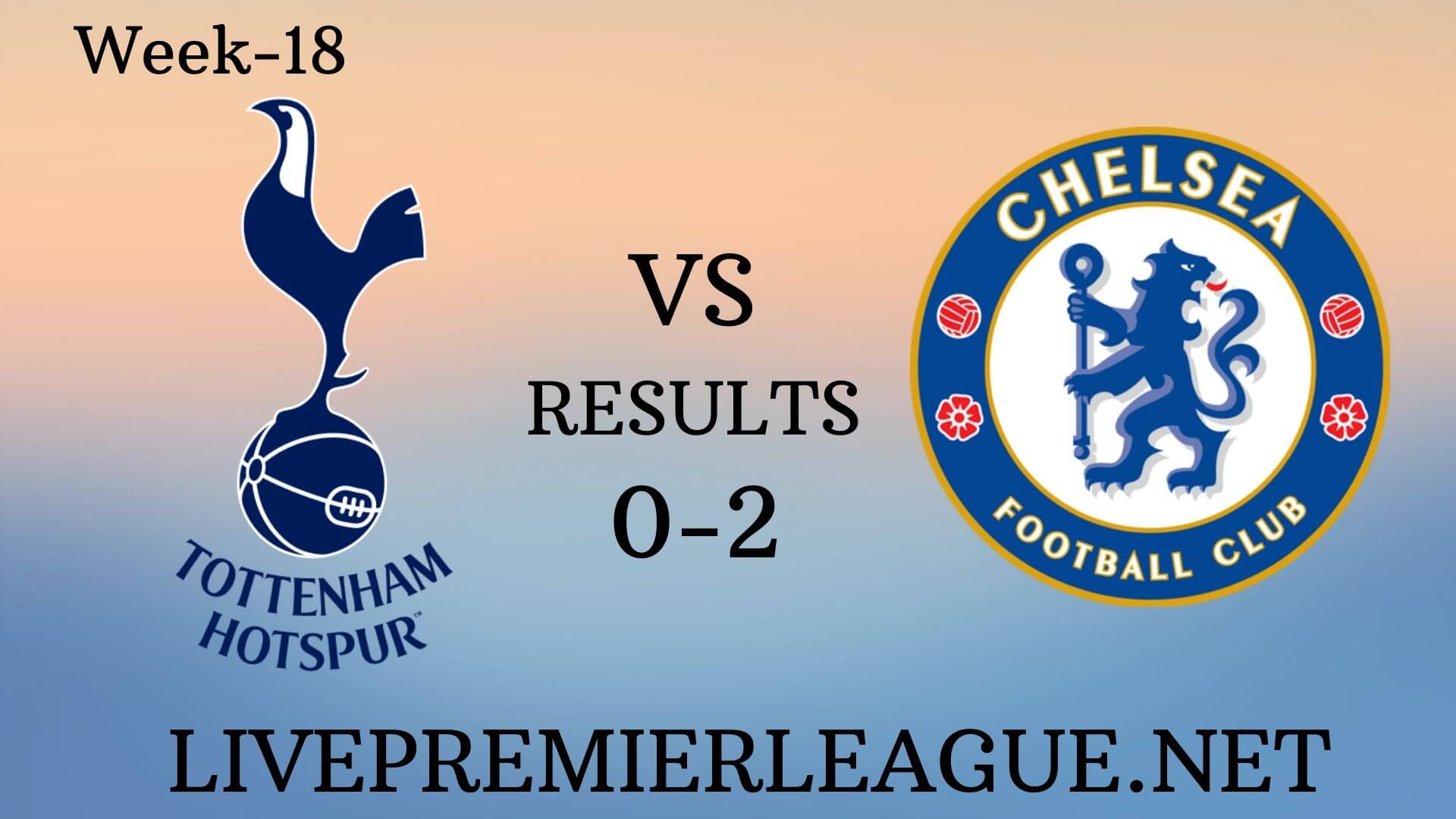 Tottenham Hotspur VS Chelsea  | WEEK 18 RESULT 2019