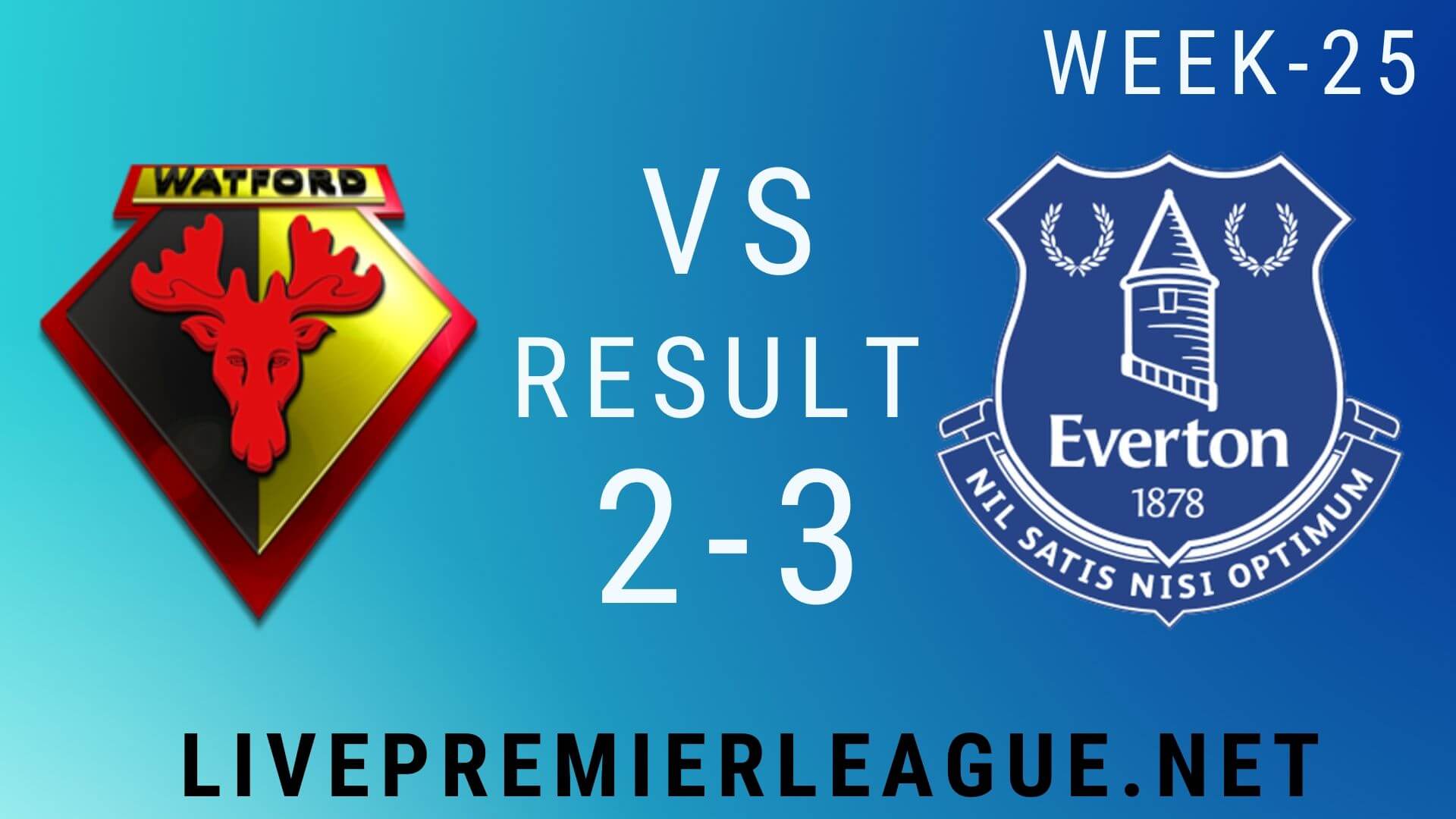 Watford Vs Everton | Week 25 Result 2020