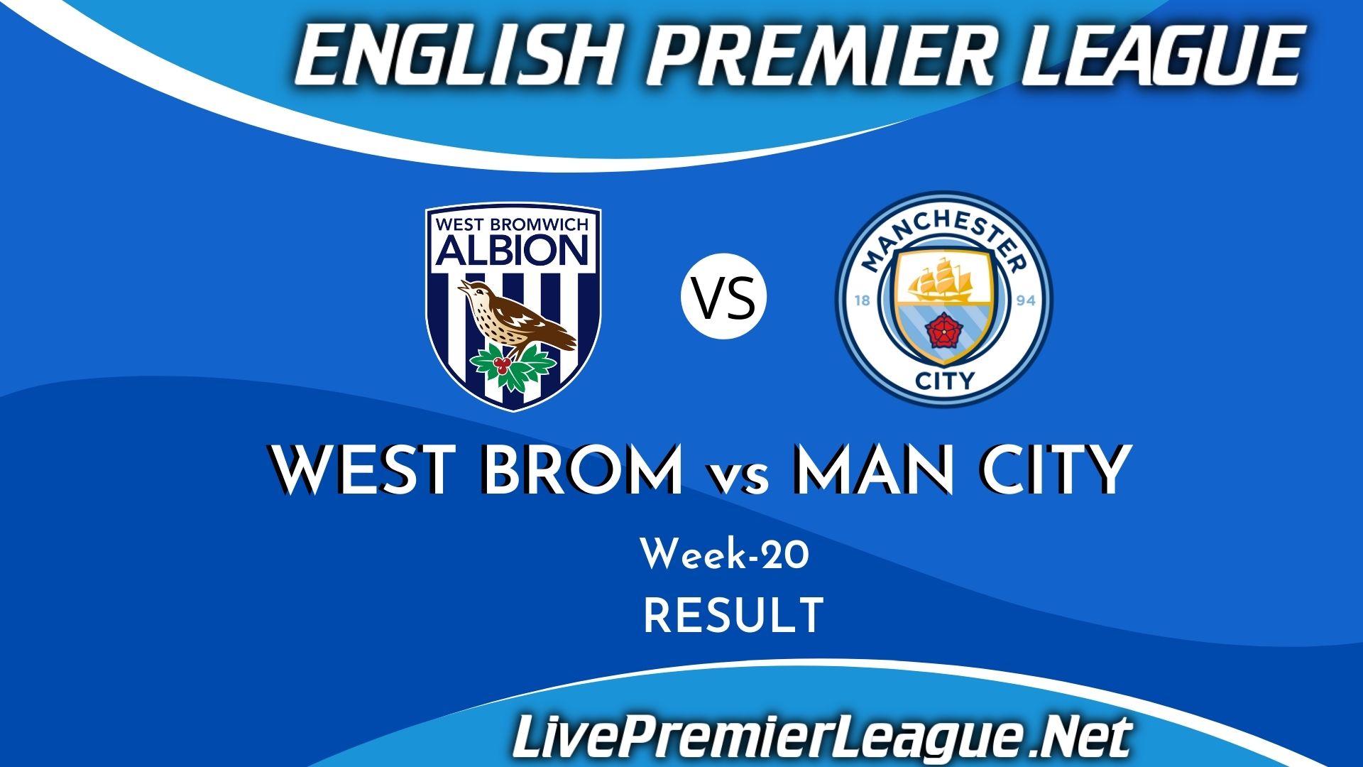 West Bromwich Albion Vs Manchester City | EPL Week 20 Result 2021
