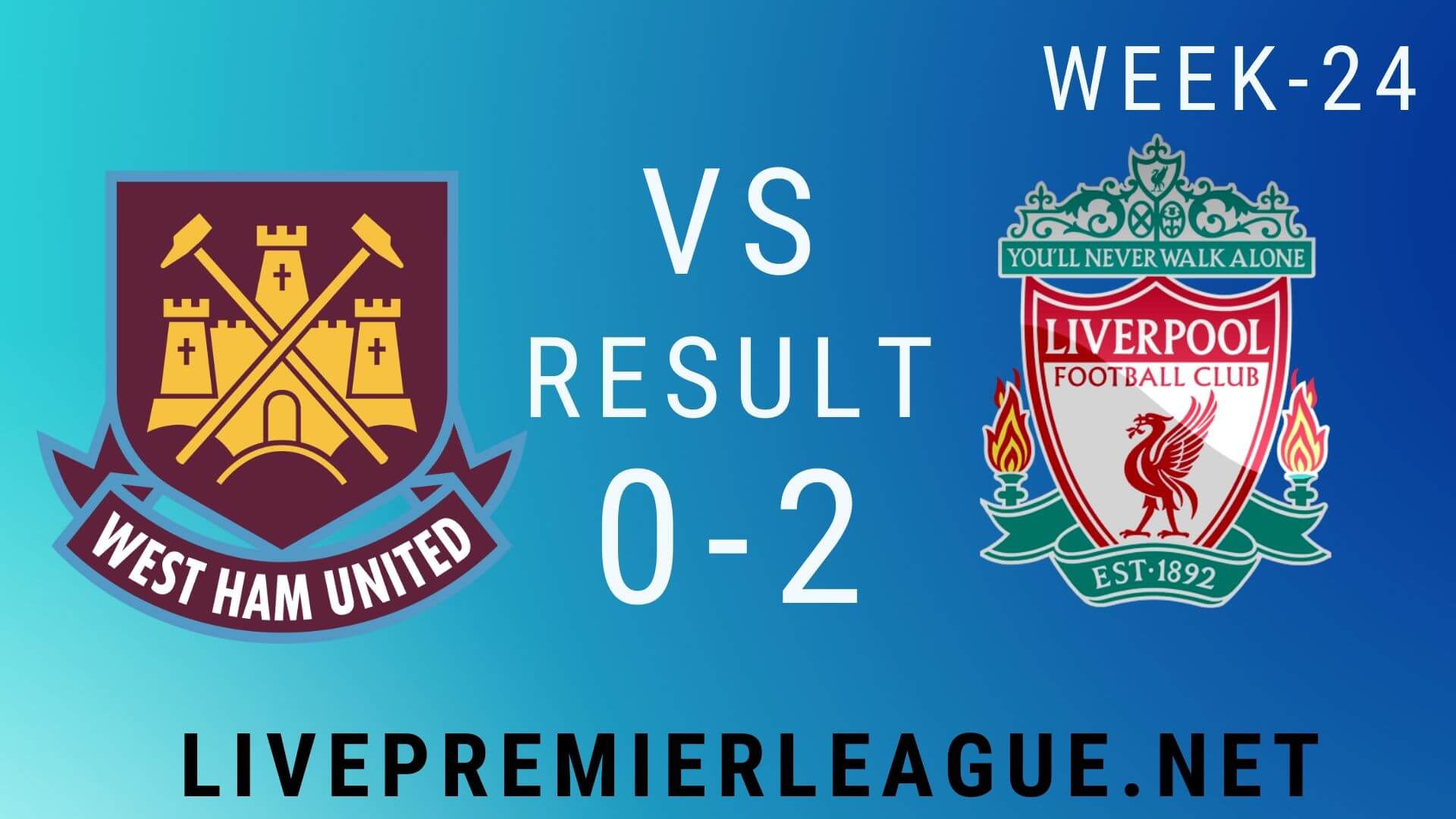 West Ham United Vs Liverpool | Week 24 Result 2020