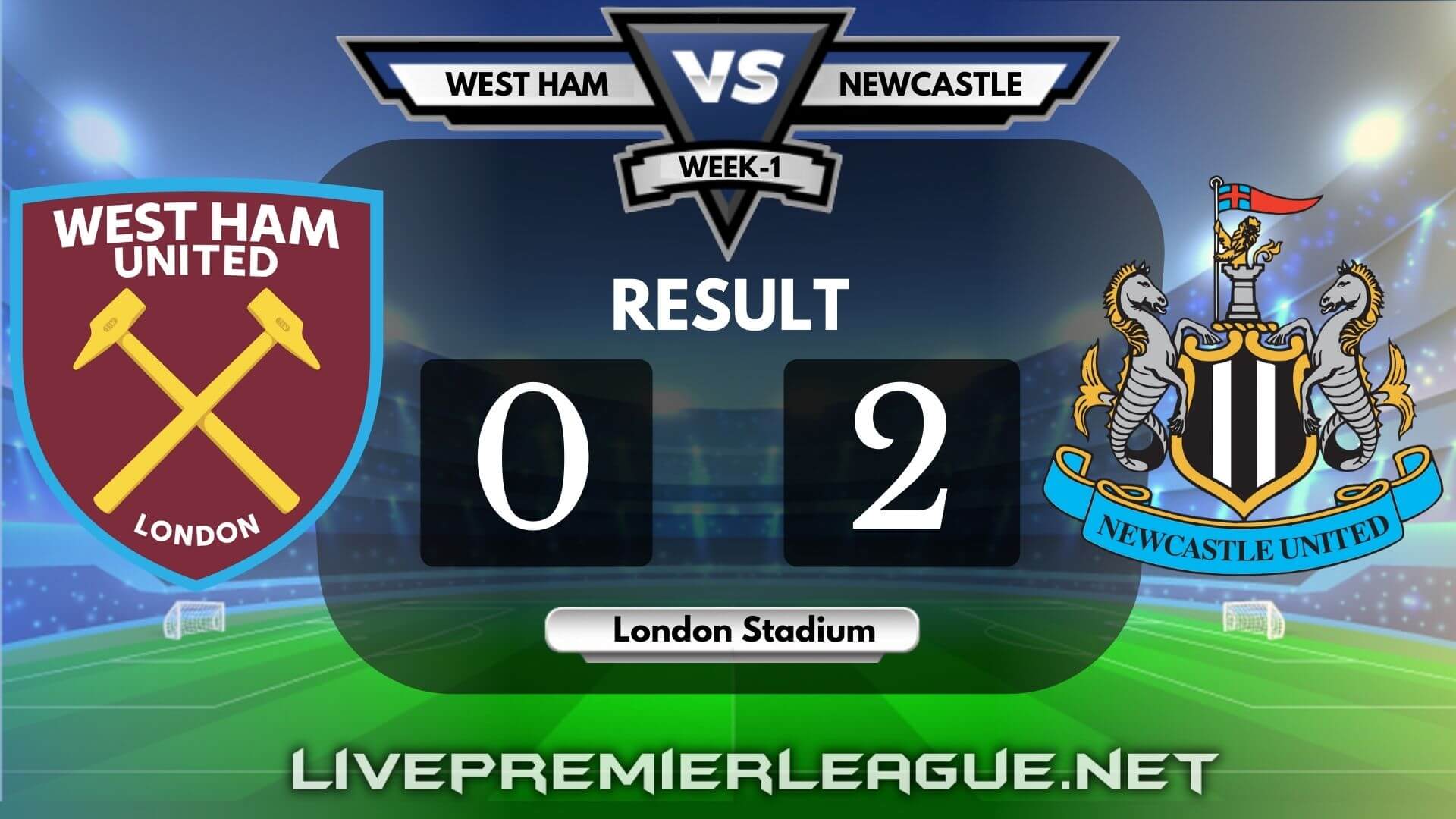 West Ham United Vs Newcastle United | Week 1 Result 2020